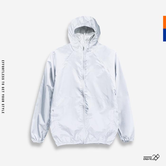 Gambar Jaket Olahraga Parasut Pria Running - Putih, S dari ereste store undefined Tokopedia