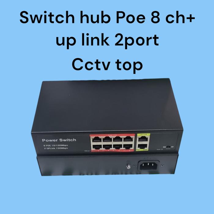 Gambar Switch Poe Hub 8 Port + 2 UPLINK switch Hub poe - HUB POE 8 PORT dari CCTVTOP undefined Tokopedia