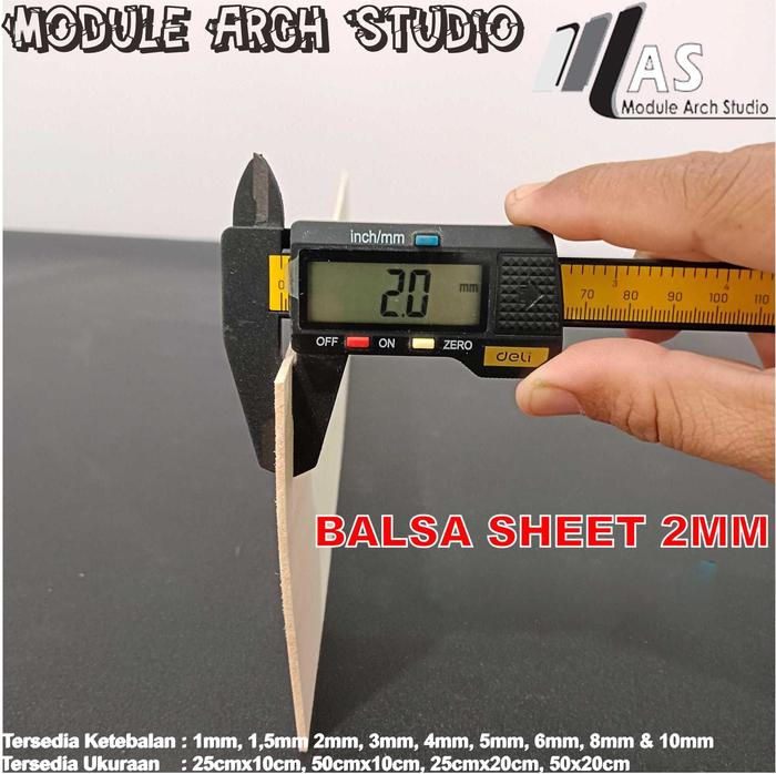 Gambar Balsa Sheet Lebar 20cm - Kayu Balsa Lembaran jumbo - 2mm, 20cmx50cm dari Module Arch Studio undefined Tokopedia