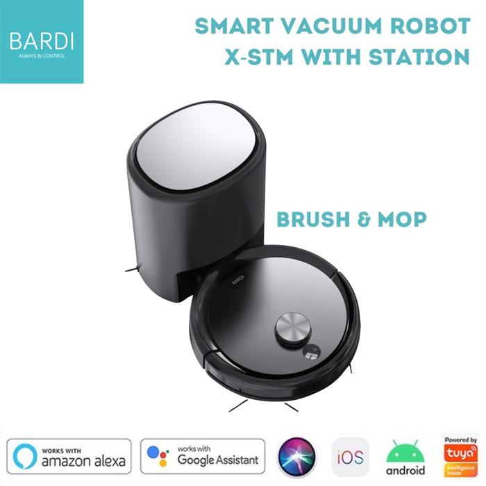 Gambar BARDI Smart Robot Vacuum Robot with Station X-STB/X-STM Vakum Cleaner Brush Mop Penyedot Debu Wifi Automatic Otomatis - Brush + Mop dari BARDI Surabaya Official undefined Tokopedia