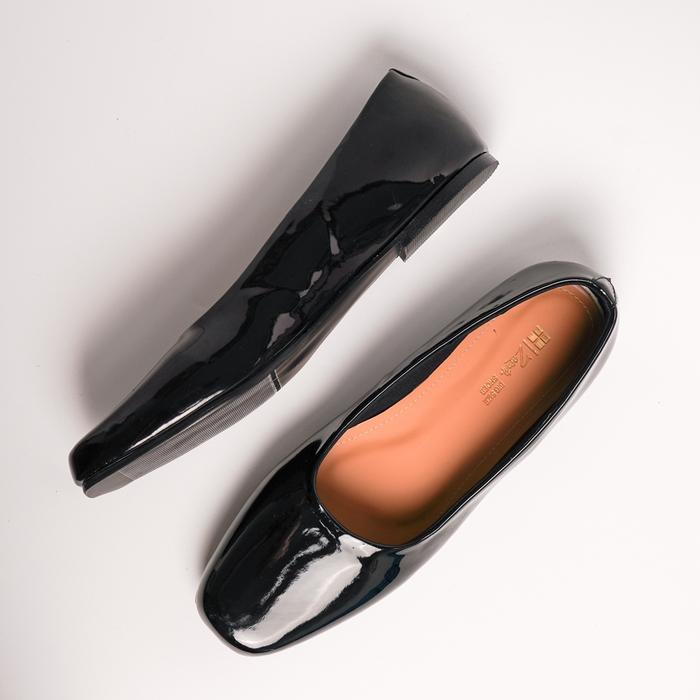 Gambar sepatu flat shoes wanita kulit kilap jumbo size 41-45/sepatu guru big - Hitam Kilap, 41 dari HRY Footwear undefined Tokopedia