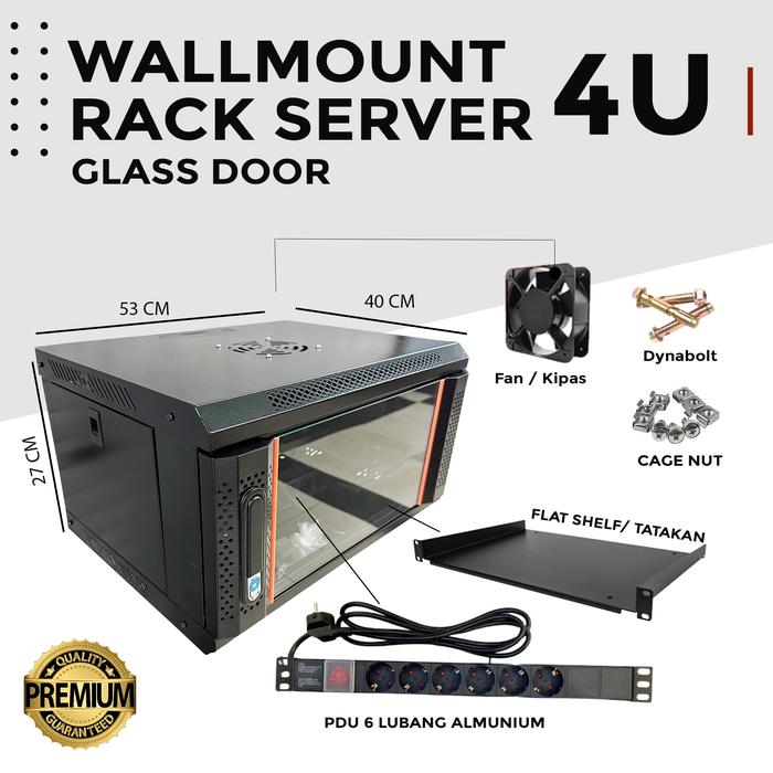 Gambar wallmount rack 4u murah / Rack Server 4U - 4U KOMPLIT dari UTAMA NETWORK undefined Tokopedia