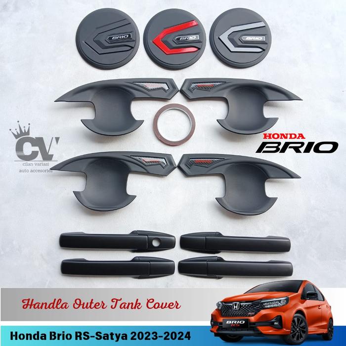 Gambar Paket Outer Handle Pintu Tank Cover Mobil Brio RS Satya 2023 - 2024 Hitam All Variant - Satya, List merah dari Cilan Variasi undefined Tokopedia
