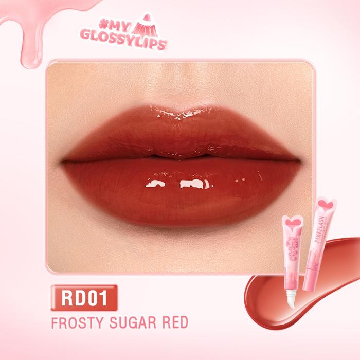 Gambar PINKFLASH Bundling 2 pcs Watery Glow Hydrating Lip Gloss + Eyeliner Pen Liquid PFL17 PFE01 - RD01 dari PINKFLASH STORE undefined Tokopedia