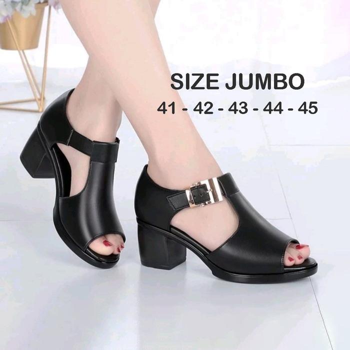 Gambar A.E.M High Heels 5cm Formal Cewek Ukuran Super Jumbo | Big Size 40 41 42 43 44 45 | Sepatu Sandal Pesta Wanita Ukuran Besar - Black, 40 dari Toko Va Big Size undefined Tokopedia