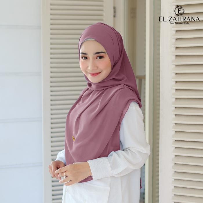 Gambar EL ZAHRANA HIJAB Pashmina Oval Malay Ceruty Babydoll Shawl Oval Model Terbaru - Nutella dari El Zahrana undefined Tokopedia