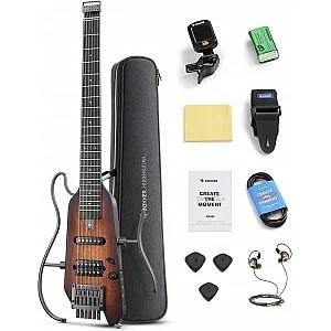 Gambar Electric Guitar E.G. Donner HUSH-X Sunburst w/Bag, Tuner, Earphone, Strap, Pick, Cable, Lap dari 1CorToNe Music Store undefined Tokopedia