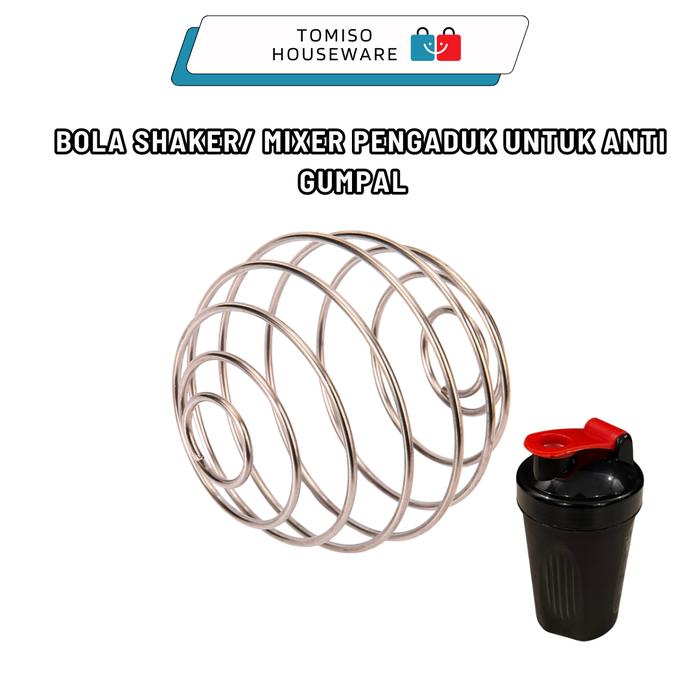 Gambar Bola Mixer Shaker Ball Pengaduk Botol Shaker Fitness Protein Anti Gumpal Botol Farel Shaker Gym dari Tomiso Houseware undefined Tokopedia