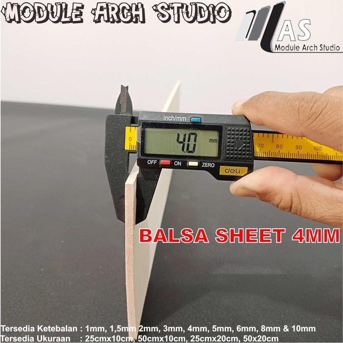 Gambar Balsa Sheet Lebar 20cm - Kayu Balsa Lembaran jumbo - 4mm, 20cmx25cm dari Module Arch Studio undefined Tokopedia