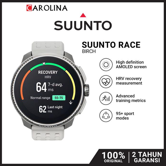 Gambar Jam Tangan Unisex SUUNTO Race Birch SS050931000 Amoled Dial Grey Silicone Strap  Watches dari Carolina Watch undefined Tokopedia