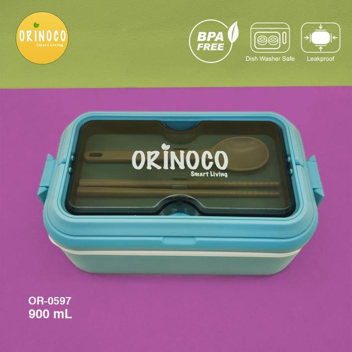 Gambar LUNCHBOX ORINOCO 0227 850ML - OR-0597 Blue dari Maxhomeliving_NEW undefined Tokopedia