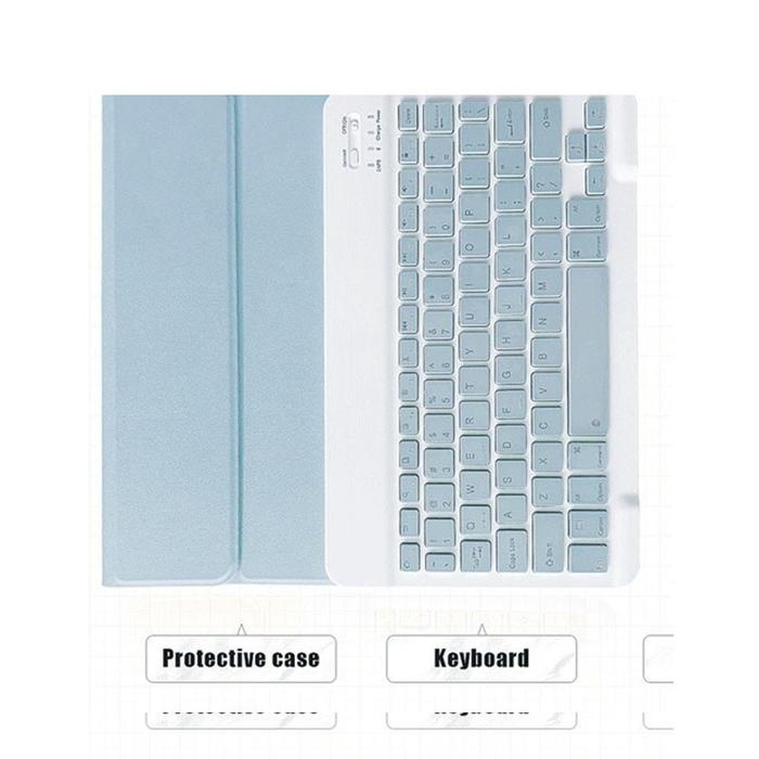 Gambar Paket 3 in 1 Keyboard For Huawei Matepad SE 11 inch 2024 SET Wireless Keyboard Bluetooth Case Magnet Bookcover Warna Macaron Magnet Magnetic Slot Pen Pencil Stylus - 2in1 Biru dari Max Gadget ID undefined Tokopedia