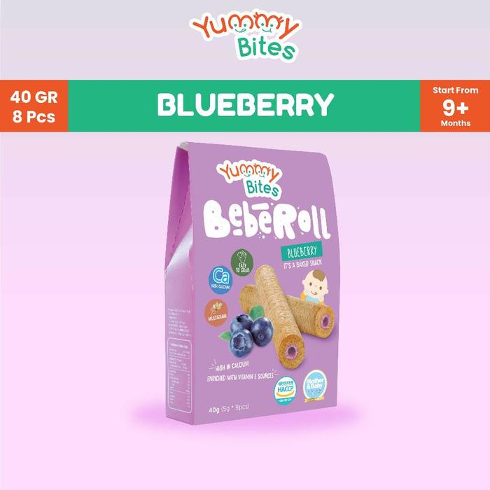 Gambar YUMMY BITES - Beberoll Cemilan Snack Biskuit MPASI - Bayi - Anak 40Gr - BLUEBARRY dari OEMAH MPASI undefined Tokopedia