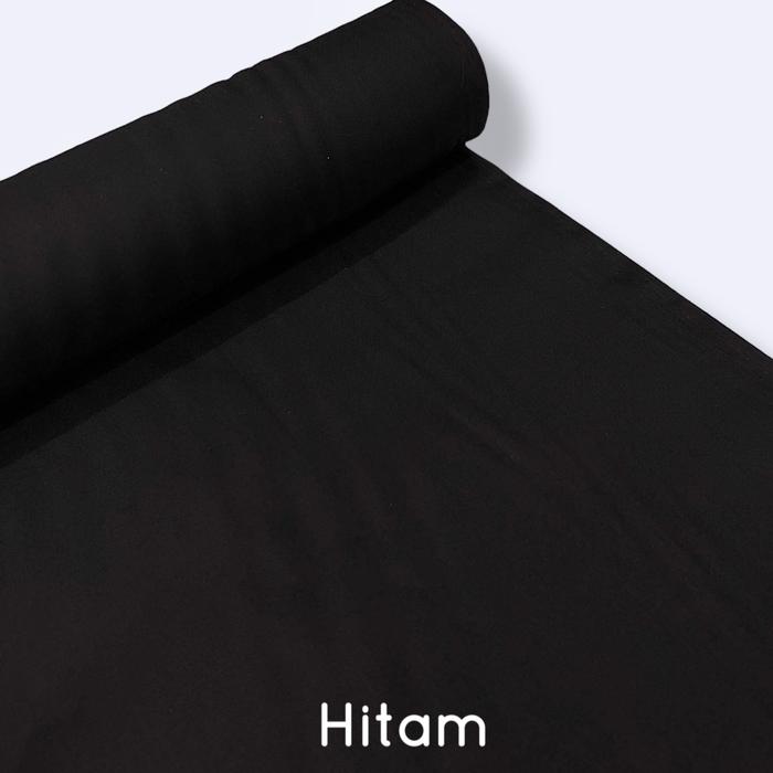Gambar Kain Katun Tetoron Furing Bendera Meteran - Hitam, Setengah Meter dari MJ Text undefined Tokopedia