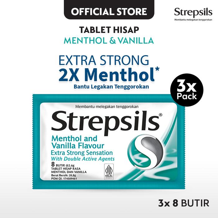 Gambar Strepsils Extra Strong 8s (3 Pack) - Permen Pelega Tenggorokan dari Dettol Indonesia Store undefined Tokopedia