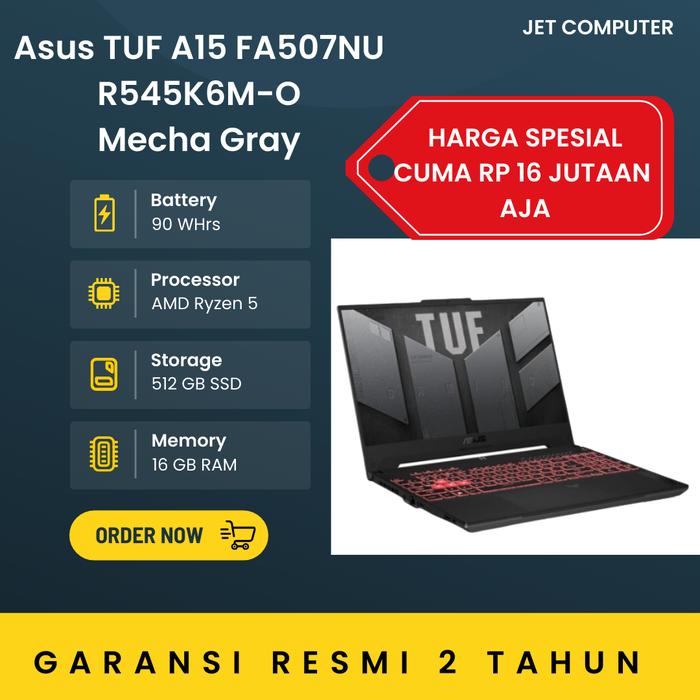 Jual Asus TUF A15 FA507NU-R545K6M-O /AMD Ryzen 5-7535HS/16GB/512GB