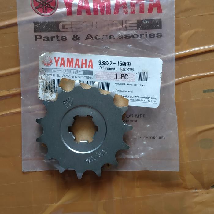 Gambar GIR/GEAR DEPAN/VEGA/JUPITER  Z/BURHAN/VEGA R NEW/93822-15069/15T dari JUNI MOTOR undefined Tokopedia