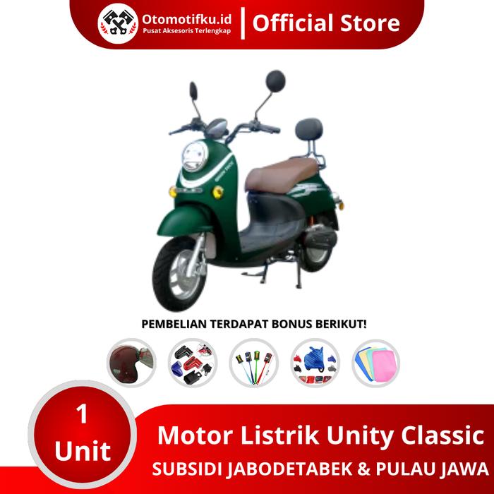 Gambar MOTOR LISTRIK SUBSIDI GREENTECH UNITY CLASSIC AERO VP SCOOD - 1000 WATT - 72V 32AH - OTR JABODETABEK - UNITY CLASSIC, Off The Road dari Otomotifku Official undefined Tokopedia