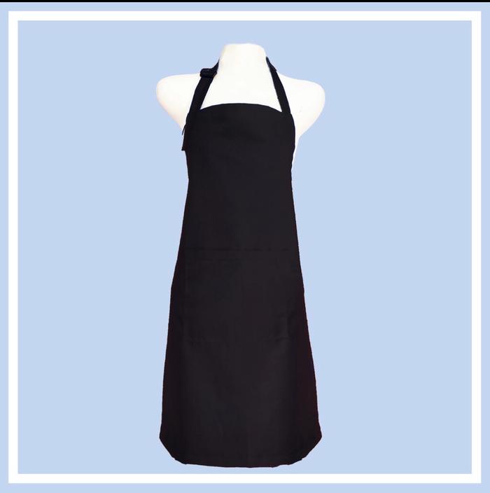 Gambar Apron /celemek Custom sablon logo minimal 4pcs - Hitam, tambahan sablon dari progressivecloth.id undefined Tokopedia