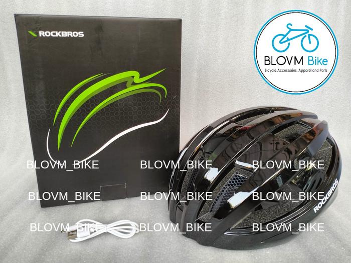 Gambar Helm Sepeda Rockbros ZK013 Roadbike MTB Dengan Lampu Belakang Rear Light - BLACK dari BLOVM Bike 1 undefined Tokopedia