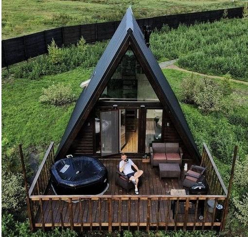 Gambar Glamping Rumah Kayu Segitiga dari Glampingzone undefined Tokopedia
