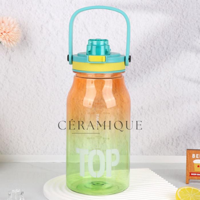 Gambar CERAMIQUE |  Botol Minum TOP 1500ML BPA Free Plastik - Tumber - Botol Olahraga Sport - Orange dari Ceramiquee undefined Tokopedia