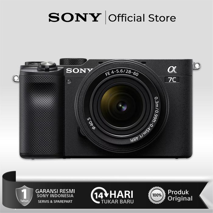 Gambar SONY a7c / a7c / a7c Sony Kamera Mirrorless Kit 28-60mm - BLACK, Unit+ECMW2BT dari Sony Center Official undefined Tokopedia