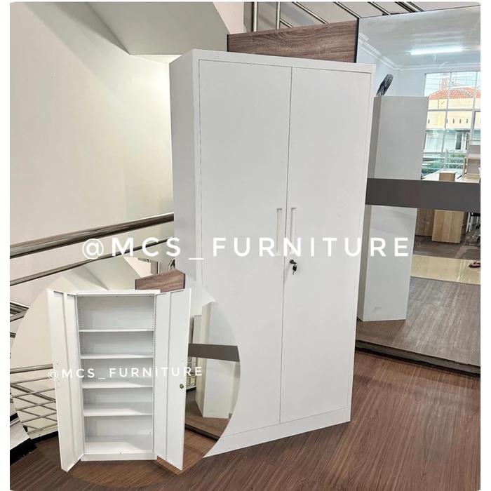Gambar Lemari Baju Pakaian Besi Sliding Mebel Furniture MCS Semarang - Full Bukaan Sap, Smg Rkit Cht Dl dari Mebel Semarang MCS Furniture undefined 5 Tokopedia