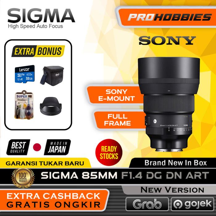 Gambar Sigma 85mm f1.4 DG DN Art Lens for Sony E Original - DG DN SONY dari Prohobbies undefined Tokopedia
