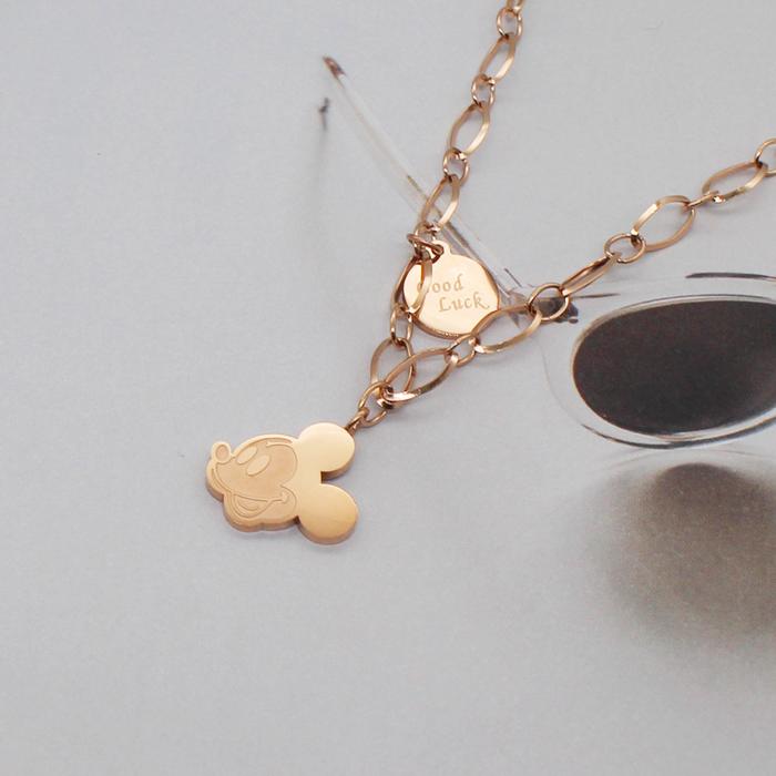 Gambar Kalung Mickey Mouse Titanium Vintage Couple Dewasa & Anak Fashion Korea Elegan Premium Rosegold Anti Karat Cocok Untuk Sehari-hari Dan Pesta - ukuran dewasa dari JewelryCs undefined Tokopedia