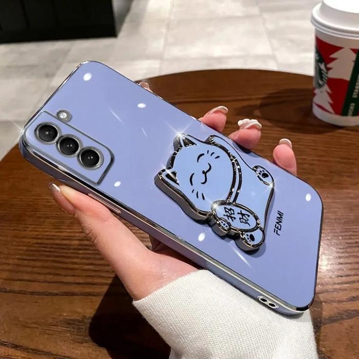 Gambar Case Itel A50 A80 Soft Casing Hp Plating Silikon Cat Dudukan Lipat Kucing - Biru, ITEL A50 dari HanyCaseAcc undefined Tokopedia