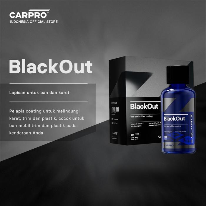 Gambar CARPRO CQuartz BlackOut (50ml) - Coating Ban, Karet & Plastik - Motor Mobil dari CARPRO Official Store undefined Tokopedia