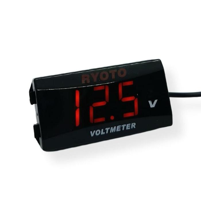Gambar voltmeter aki digital / voltmeter aki waterproof universal semua motor - Merah dari forever9933olshop undefined Tokopedia