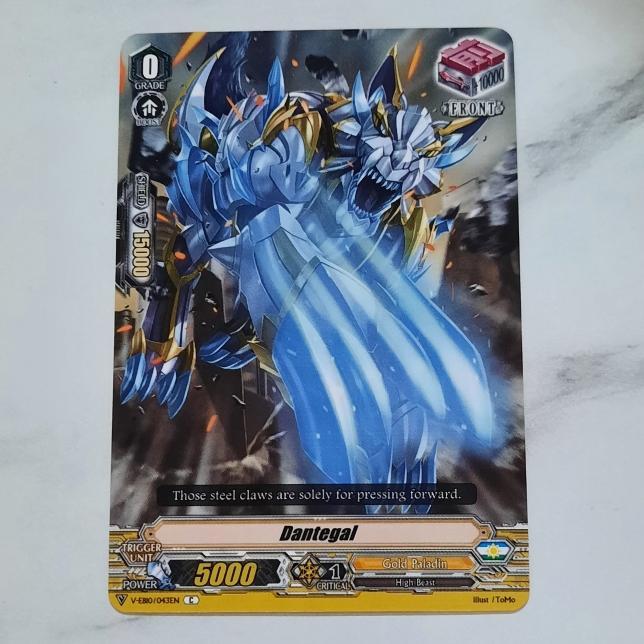 Gambar Kartu Cardfight Vanguard Dantegal V-EB10 english grade 0 gold paladin clan Front Trigger Unit dari Mega Toys 97 undefined Tokopedia
