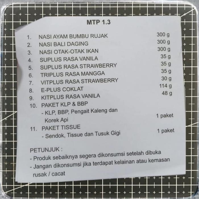 Gambar RANSUM POLRI / MTP POLRI / MAKANAN SAAT KE HUTAN - MTP 1.3 dari PURNAMA MILITER undefined Tokopedia