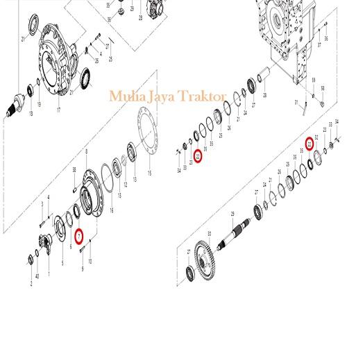 Gambar Seal Input-Output Transmission & Seal BevelGear FrontRear Axle Liugong - 835-836-766-614 dari Mulia Jaya Traktor undefined Tokopedia