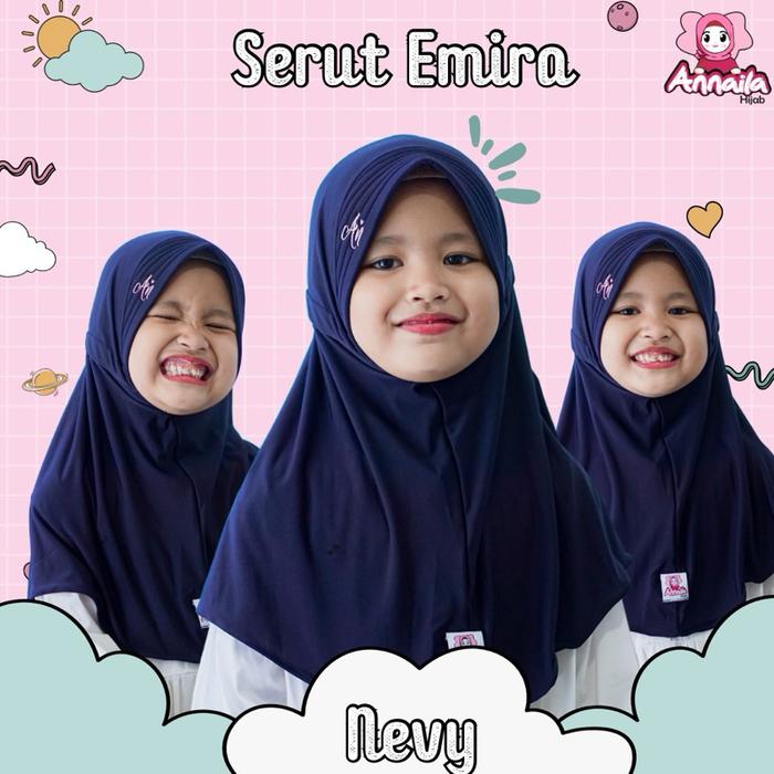 Gambar Jilbab bergo anak serut jilbab instan anak sekolah mengaji - Navy, L dari Annaila.hijab undefined Tokopedia