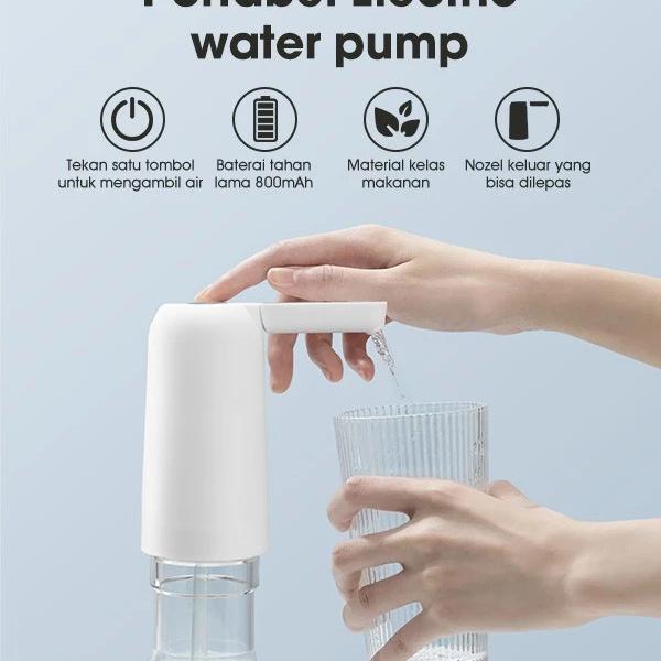 Gambar SAMONO Pompa Air Galon Portable Water Pump Rechargeable USB SW-CQ04 - Putih dari Antar.web.id undefined Tokopedia