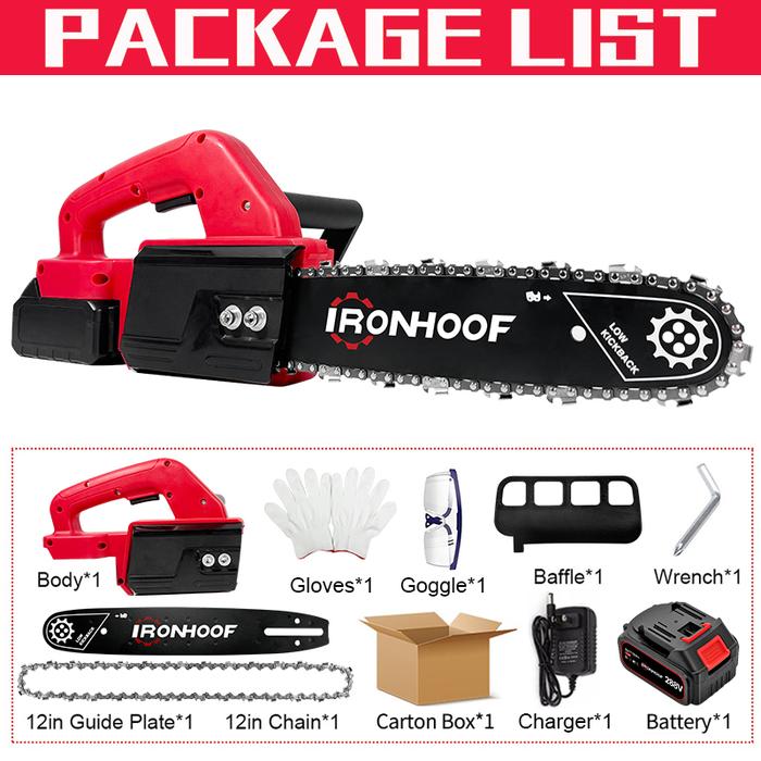 Gambar 12 inci Gergaji Listrik Chainsaw Rantai Elektrik 24V Gergaji Baterai - 288V 1 Baterai dari Anissa ToKo.id undefined Tokopedia