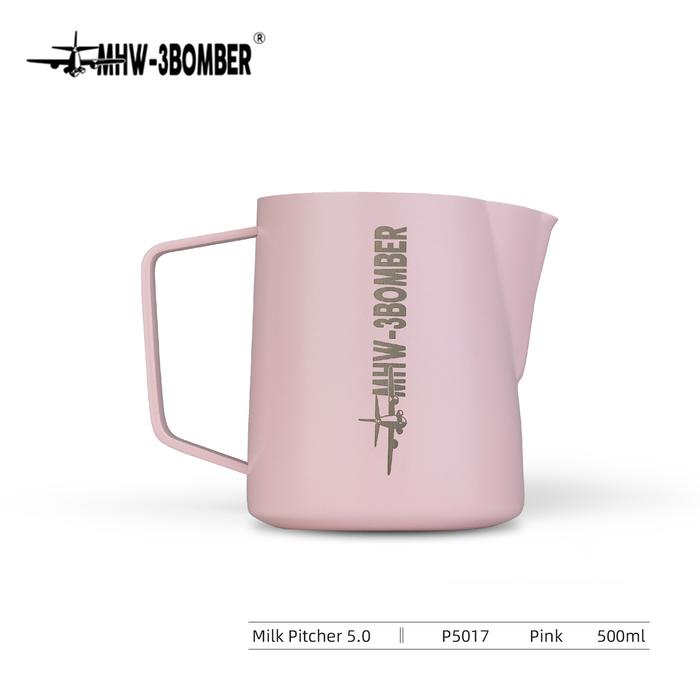 Gambar MHW-3BOMBER - 500ml Milk Jug 5.0 Professional Latte Art Stainless Steel / Milk Steam Pitcher professional barista latte art SUS SS 304 cappuccino pitcher susu sharp spout ujung lancip premium berkualitas mhw 3 bomber original - Sakura Pink dari Trosten Kab. Tangerang Tokopedia