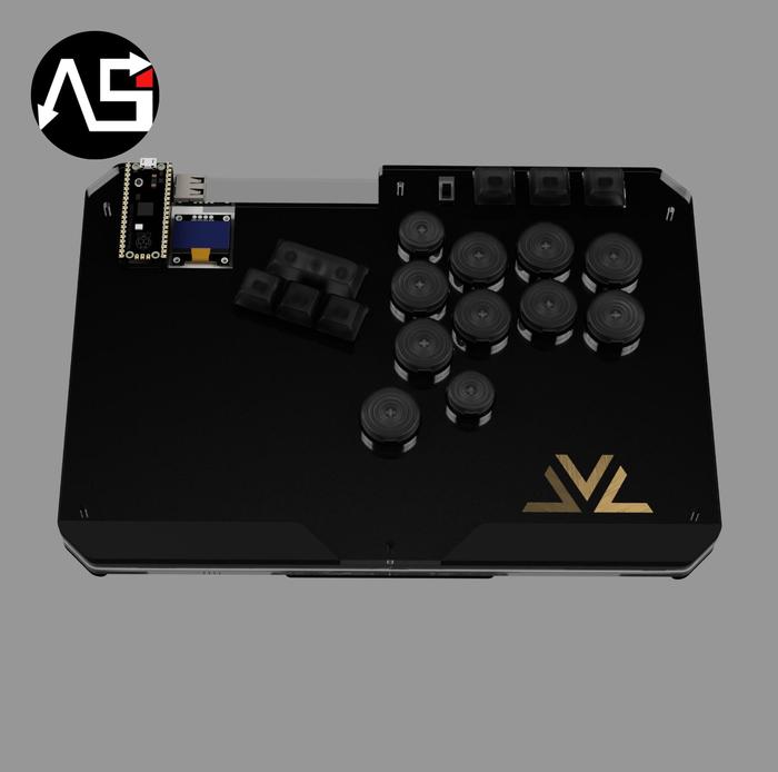 Gambar LVL WASD RGB Leverless hitbox controller - Hitam, + Wingman FGC dari ASIndoPro undefined Tokopedia