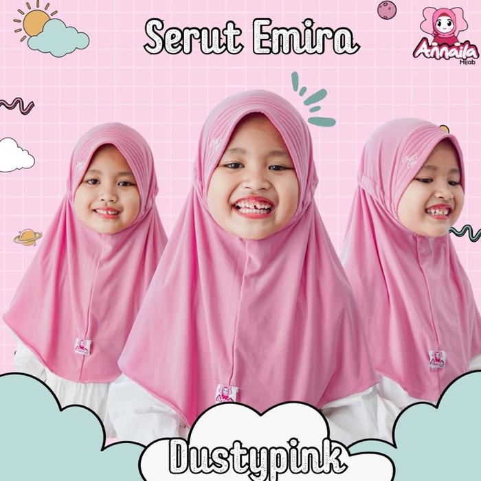 Gambar Jilbab bergo anak serut jilbab instan anak sekolah mengaji - Dustypink, L dari Annaila.hijab undefined Tokopedia