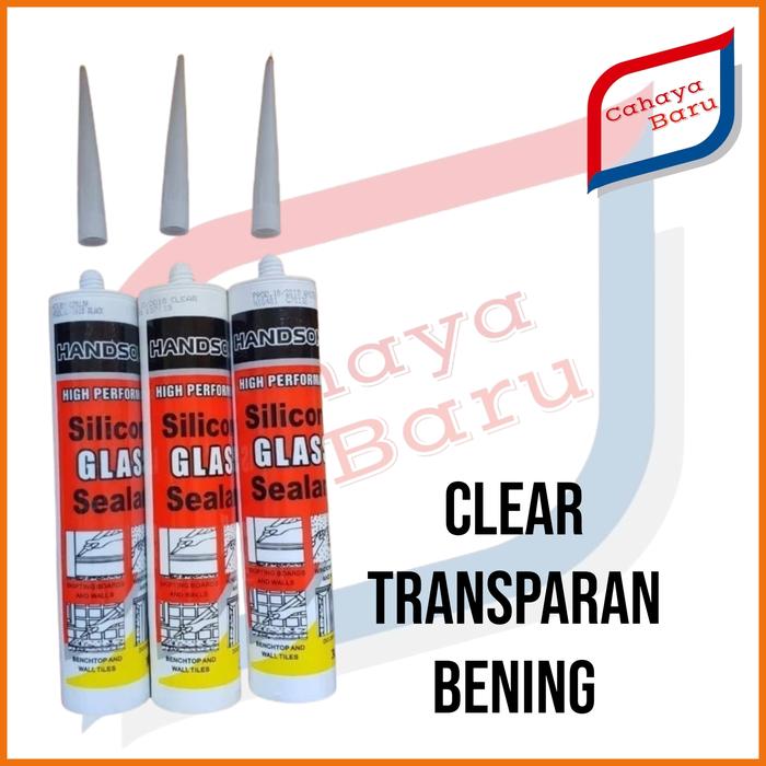 Gambar lem kaca handsome Lem botol handsome lem wpc lem silicone lem sealent - CLEAR/ BENING dari cahaya hanger_NEW undefined Tokopedia