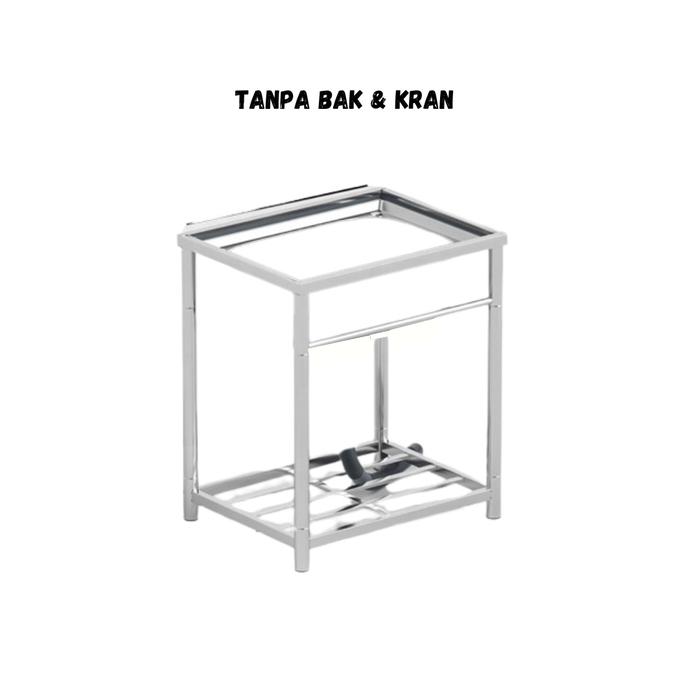 Gambar ES Wastafel Kichent Sink Portable Cuci Piring Stainless Steel Tebal Minimalist Wastafel Dapur - Tanpa Wastafel, 75x45x75cm dari ES Indonesia undefined Tokopedia