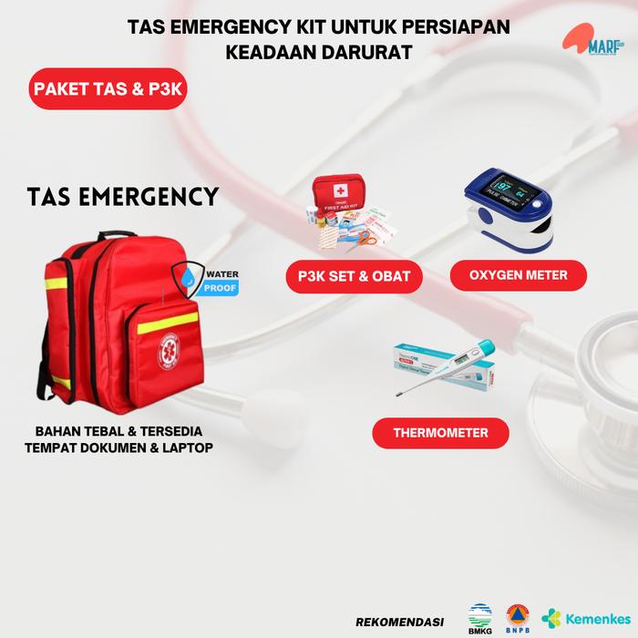 Gambar TAS EMERGENCY BENCANA EMERGENCY KIT P3K TAS DARURAT MEGATHRUST BENCANA ALAM TAS SURVIVAL KIT TAS PERALATAN TAS TANGGAP GEMPA TSUNAMI - TAS DARURAT P3K dari Marf Store_NEW undefined Tokopedia