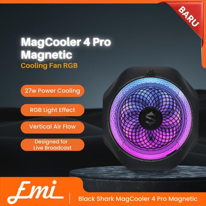 Gambar Black Shark Funcooler 4 Series Cooling Fan 27W RGB Light Effect Kipas Pendingin HP BR40/ 4 Pro BR41/ 4 Pro Magnetic - 4 Pro Magnetic dari Emilab Indonesia undefined Tokopedia