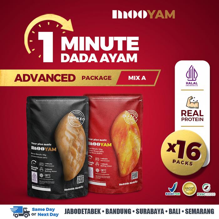 Gambar [Bundle] Moon Mate Dada Ayam MOOYAM Protein Ready to Eat - Chicken Breast Halal & BPOM - Advanced 16 Packs - MIX A dari moonmate.id undefined Tokopedia
