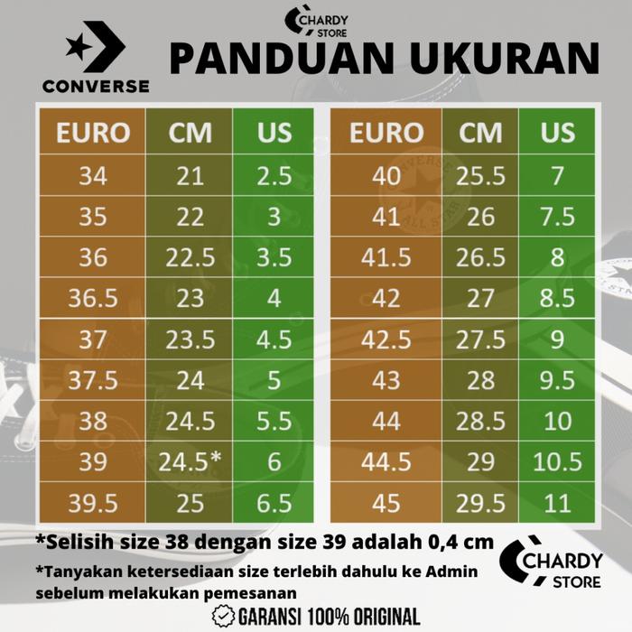 Top ukuran size converse Hot Sale Black Friday