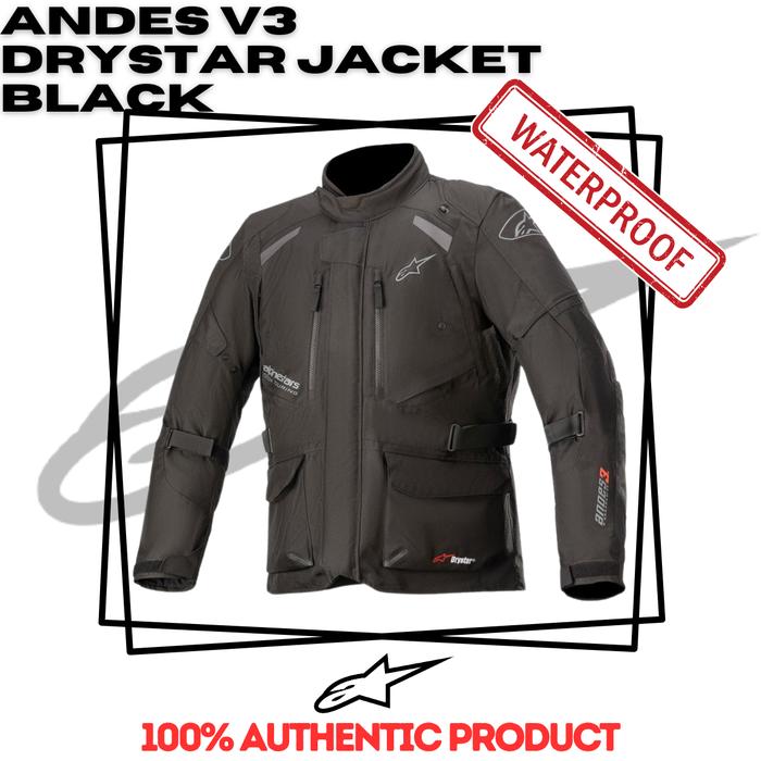 Jual ALPINESTARS ANDES V3 BLACK DRYSTAR WATERPROOF JACKET WP WITH