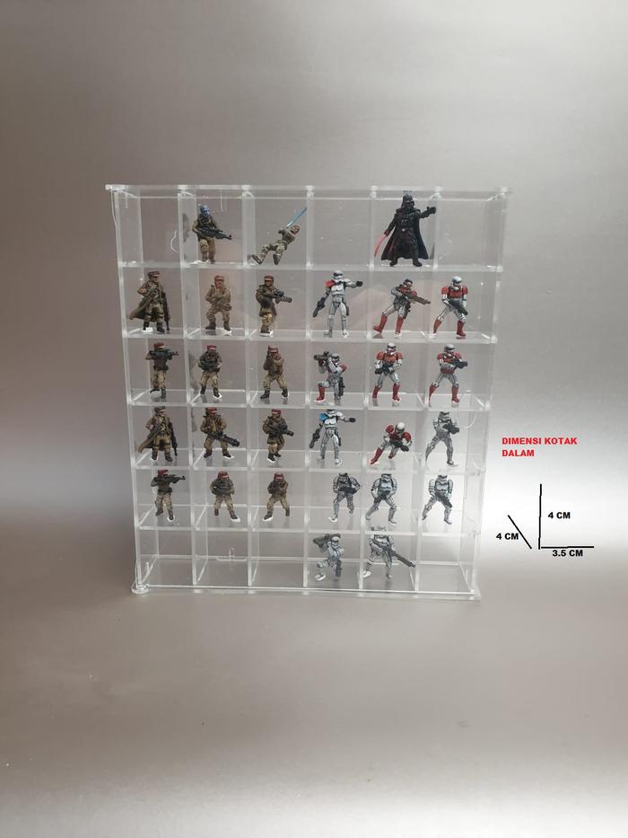 Gambar DISPLAY CASE DIY HOT WHEELS / LEGO / MINI FIGURE / KINGDOM DEATH - 36 KOTAK dari scale figure undefined Tokopedia